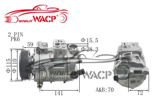 DCP32045 Araç Audi A3 için 7SEU sıfırlama kompresörü VW Golf WXAD025 için
