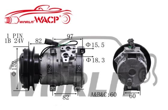 10S15C 1B Kamyon Ac Kompresörü Komatsu Caterpillar Hitachi için 2473000510 4472204052 WXTK002