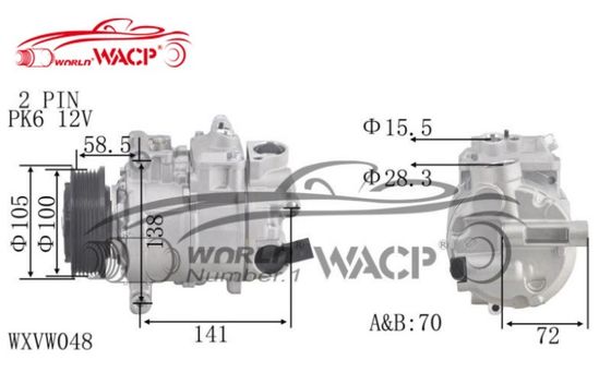 DCP32065 Kompresör Araç Klima VW T5 Amarok Multivan WXVW048 için